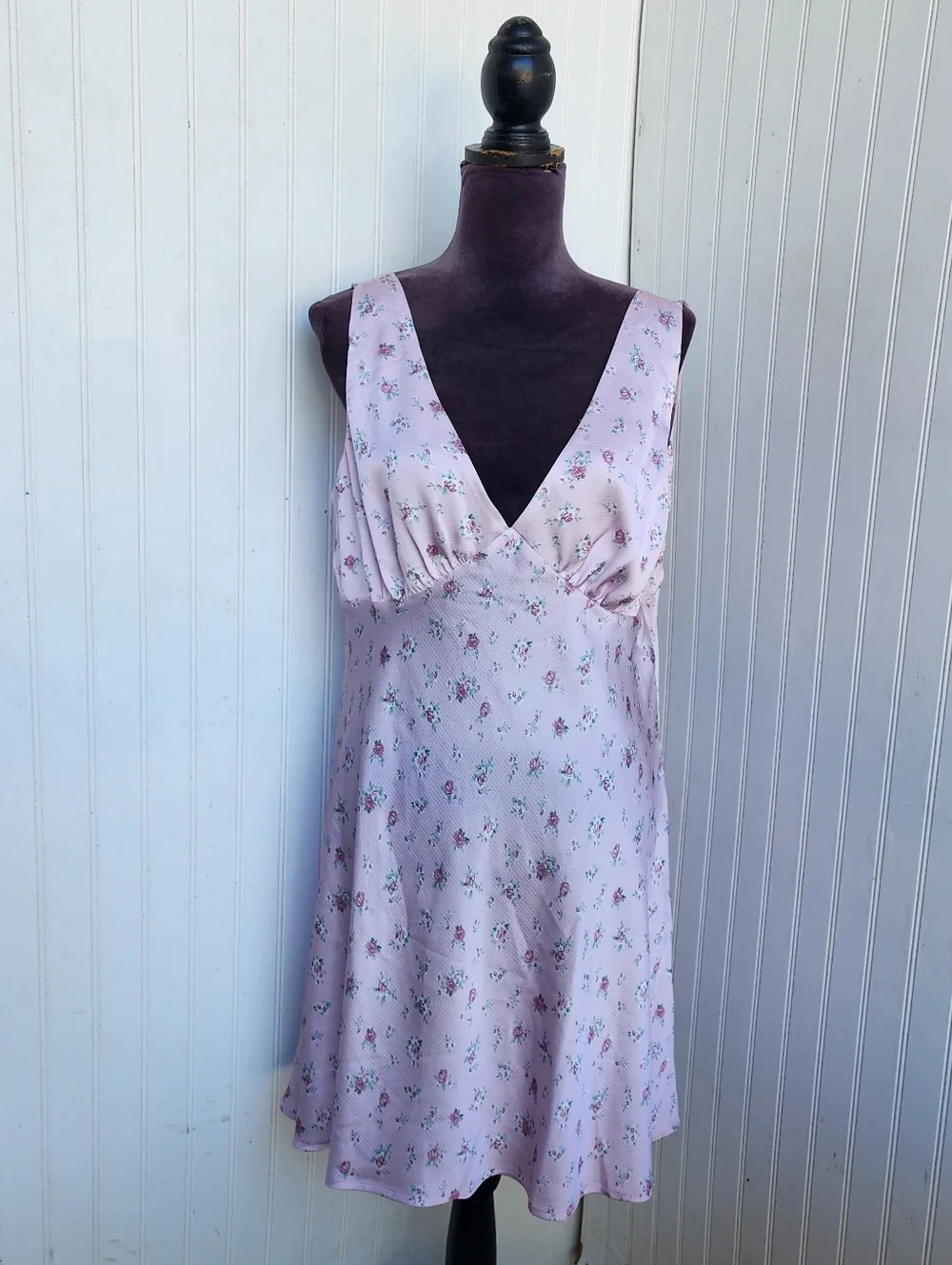NWT BP NORDSTROM Women's Pink Cake Floral Sleeveless Satin Mini Dress Size XL - Picture 4 of 16